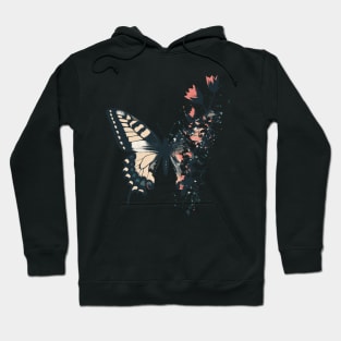 Butterfly metamorphosis into flower Hoodie